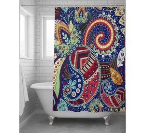 Cortina de Baño Tela Género + Forro Impermeable c36