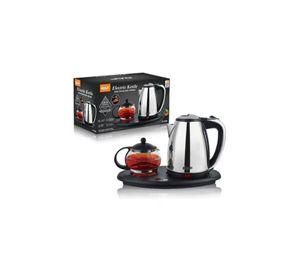 Hervidor eléctrico con infusor de té, base automática