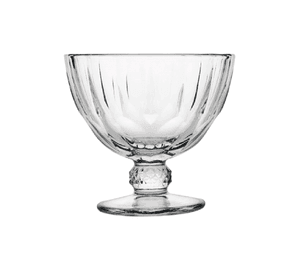 Copa Postre 300 Ml Vidrio Bordo Rombo Vintage X 6 Unidades