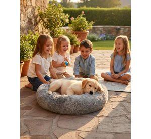 Cama Acolchada de Alta Densidad para tus mascotas 80 cm gris