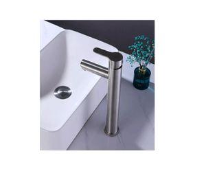 Monomando Lavamanos Alto Moderno Inoxidable Taumm 31cm