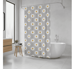 Cortina Para Ducha Peva Con Ganchos 180x180cm