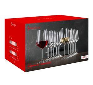 Set 12 Copas Style Tinto y Blanco