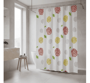 Cortina Para Ducha Estampado Con Ganchos 180x180cm