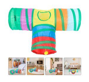 Túnel Plegable Gato 3 Vías 20 Pzs Juguetes Mascota