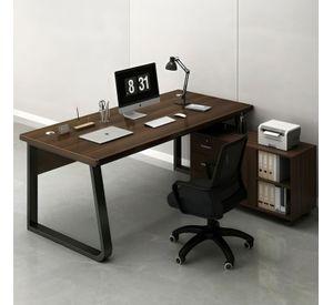 Escritorio Oficina Round Leg Posh Antideslizante Brown 160cm