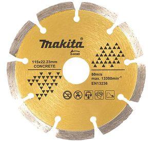 DISCO DIAMANTADO SEGMENTADO 115X22.23MM PARA CONCRETO MAKITA D-44389