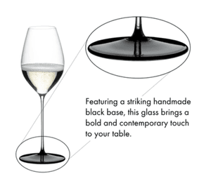 RIEDEL COPA FATTO A MANO BASE NEGRA CHAMPAGNE/SAUVIGNON BLANC