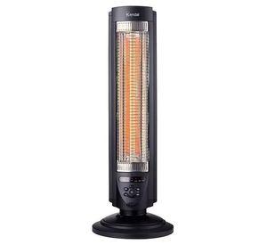 CALEFACTOR CON EFECTO LUMINOSO  FIBRA CARBONO KENDAL KFC-600D NEGRO