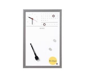 Pizarra Magnética Reloj 45x30 Marco Gris