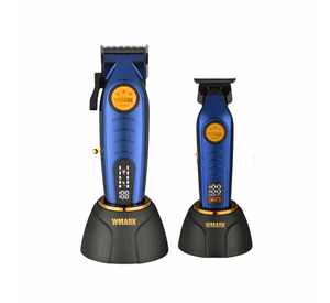Barber Combo Wmark Professional Cortapelo NG8060 + Patillera NG8260 Azul