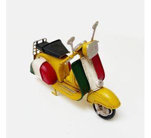 Moto A Escala Tipo Vespa, Decoración Vintage En Fierro