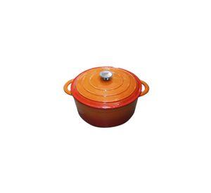 Olla Hierro Fundido Redonda Naranja 36x29x12.5 Cm