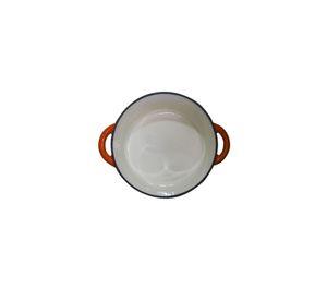 Olla Hierro Fundido Redonda Naranja 36x29x12.5 Cm