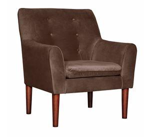Poltrona 1C Bergen Felpa  chocolate 78 x 70 x 98