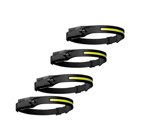 Pack 4 Linterna Cabeza Recargable Head Lamp Linterna Minero Blanco