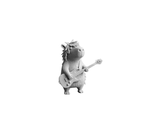 Figura Decorativa Prints Patro- Capibara Rockero