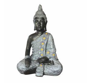 Buda Meditación Mudra Bhumisparsha Black / Silver 50 cm