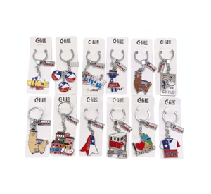 Pack 12 Llaveros Típicos Chile Regalo Recuerdo Ciudades Chile