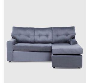 SECCIONAL ITALIA REVERSIBLE FELPA GRIS