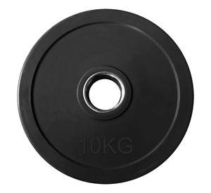Par Discos 10 Kg Preolimpico Caucho Negro