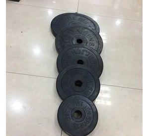 Par Discos 10 Kg Preolimpico Caucho Negro