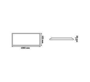 PANEL LED DAUMER 153X1203X30 40W NEUTRA MARCO BLANCO PROFESIONAL