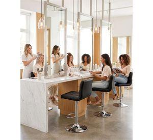 Silla de Bar Premium con Respaldo Acolchado y Base Cromada