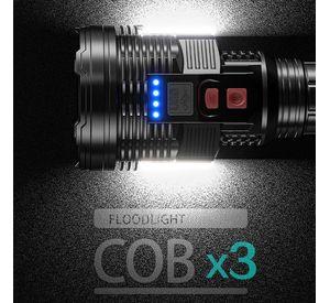 Linterna Portátil Ultrabrillante LED Recargable USB Rondon