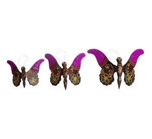 SET DE 3 MARIPOSAS MADERA