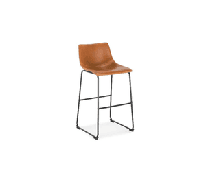 Taburete de Bar Industrial Cuero y Metal 65 cm Burgos
