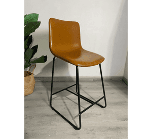 Taburete de Bar Industrial Cuero y Metal 65 cm Burgos