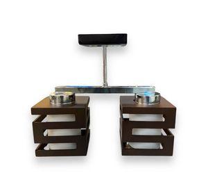 Lampara Aplique Techo Madera Doble Modelo CONI - Dekora