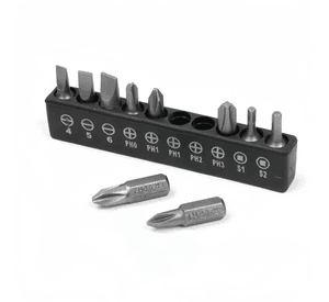 Set 16 Puntas Adaptadores Y Destornillador 1 4 1 2 3 8