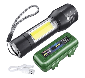 Linterna Led Tactica Pequeña Portátil Recargable Usb Negro