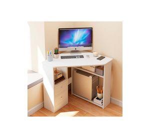 Escritorio esquinero 80x80cm blanco Chic Home