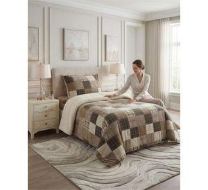 Set Cubrecama Sherpa Con Sabanas Termicas Plaza Y Media m4