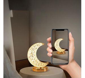 Lampara Mesa Luna LED Dormitorio Decoracion Moderna Lau