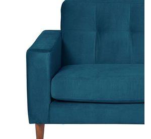 Sofa Salerno 3C Tela  Velvet  Azul Petroleo