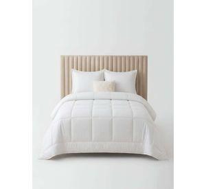 Cubrecama Quilt King Delgado Resistente a Arrugas blanco