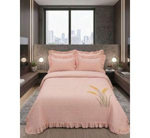 Quilt Cubrecama  Verano Estampado Floral con Bobos 2 Plazas03