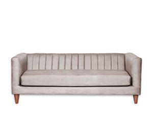 SOFA SORRENTO 3C CUERO KENTUCKY GRIS