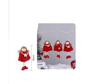 HADA DE LA NAVIDAD COLGANTE ROJA