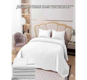 SABANA CON CUBRECAMA DE VERANO KING + 2 ALMOHADAS s61