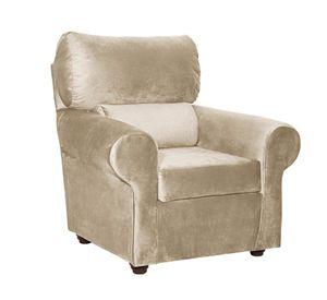 Sillon Beron 1c Felpa Beige  95 x 90 x 100