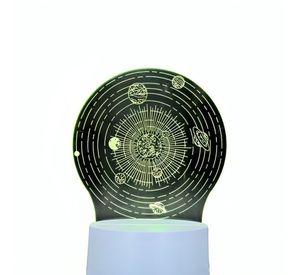 Lámpara Led RGB visualización 3D Sistema Solar