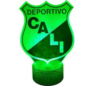 Lámpara ilusión 3D Colombia Deportivo Cali 7 Colores Led