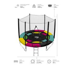 Cama Elástica  2,44 mt 8ft Edición Exclusiva R