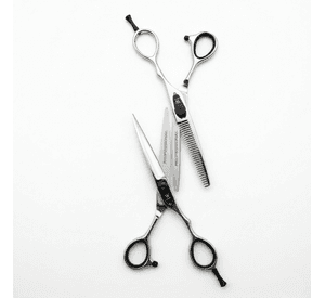 Set Tijeras Profesional WMARK D78-PS069: Filo Navaja y Esculpidora 6" -Silver