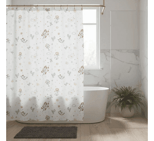 Cortina de Baño Estampado de Pajaros